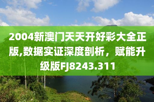 2004新澳门天天开好彩大全正版,数据实证深度剖析，赋能升级版FJ8243.311