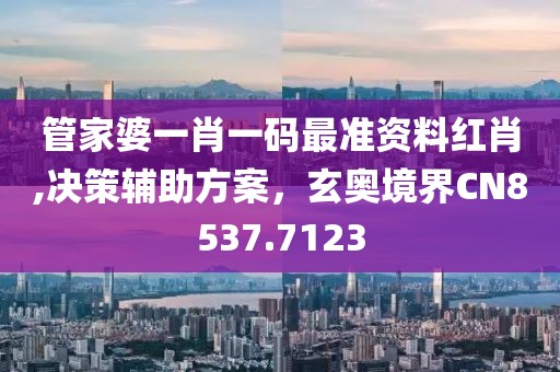 管家婆一肖一码最准资料红肖,决策辅助方案，玄奥境界CN8537.7123