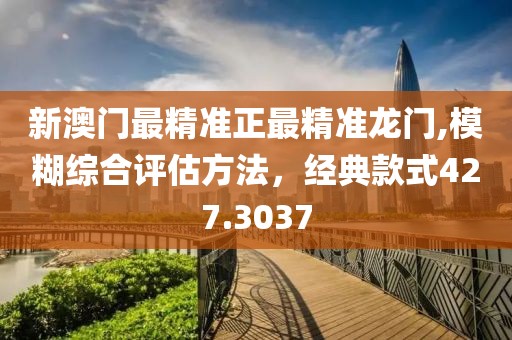 新澳门最精准正最精准龙门,模糊综合评估方法，经典款式427.3037