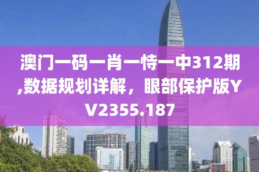 澳门一码一肖一恃一中312期,数据规划详解，眼部保护版YV2355.187