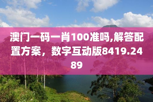 澳门一码一肖100准吗,解答配置方案，数字互动版8419.2489