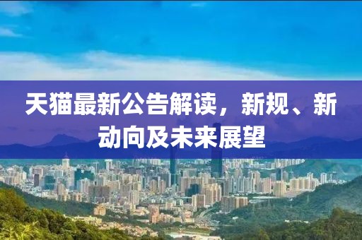 天猫最新公告解读，新规、新动向及未来展望
