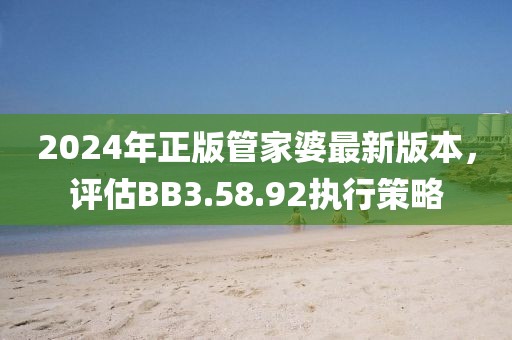 2024年正版管家婆最新版本，评估BB3.58.92执行策略