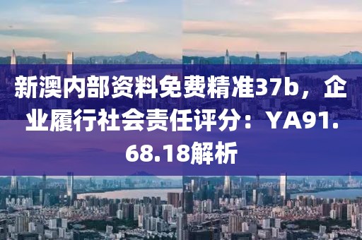 新澳内部资料免费精准37b，企业履行社会责任评分：YA91.68.18解析
