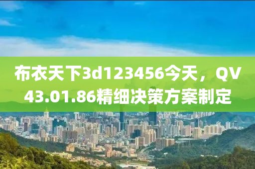 布衣天下3d123456今天，QV43.01.86精细决策方案制定