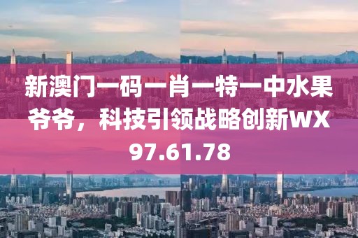 新澳门一码一肖一特一中水果爷爷，科技引领战略创新WX97.61.78