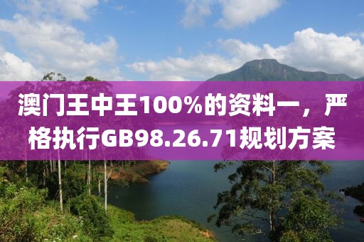 澳门王中王100%的资料一，严格执行GB98.26.71规划方案