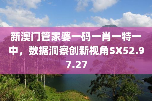 新澳门管家婆一码一肖一特一中，数据洞察创新视角SX52.97.27