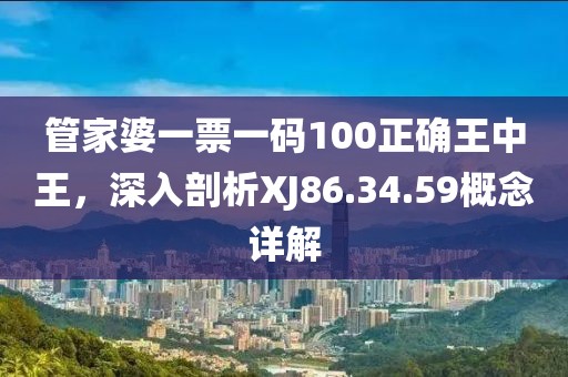 管家婆一票一码100正确王中王，深入剖析XJ86.34.59概念详解