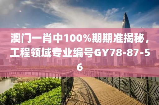 澳门一肖中100%期期准揭秘，工程领域专业编号GY78-87-56