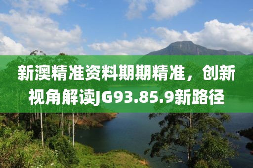 新澳精准资料期期精准，创新视角解读JG93.85.9新路径