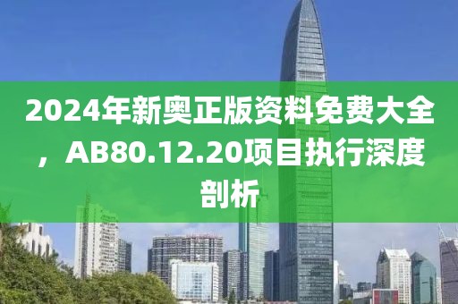 2024年新奥正版资料免费大全，AB80.12.20项目执行深度剖析