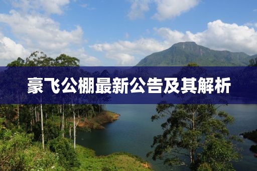 豪飞公棚最新公告及其解析