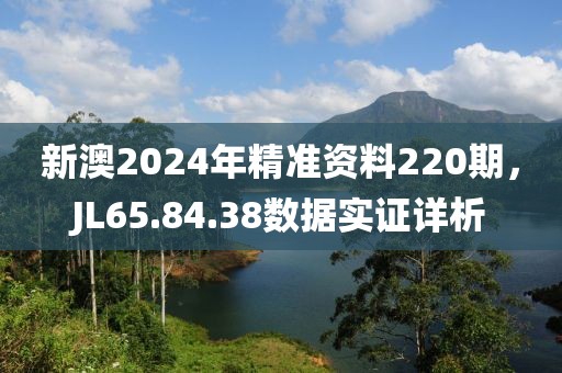 新澳2024年精准资料220期，JL65.84.38数据实证详析
