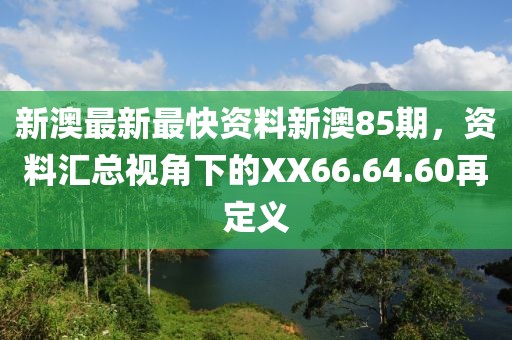 新澳最新最快资料新澳85期，资料汇总视角下的XX66.64.60再定义