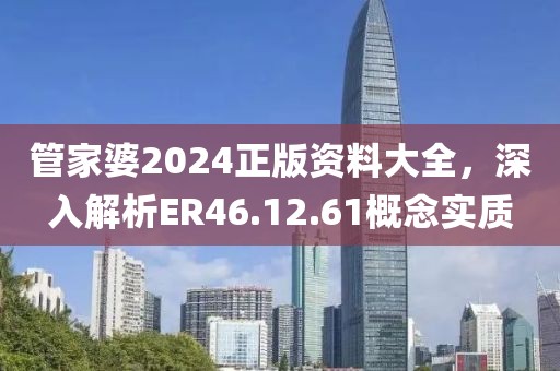 管家婆2024正版资料大全，深入解析ER46.12.61概念实质