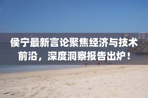 侯宁最新言论聚焦经济与技术前沿，深度洞察报告出炉！