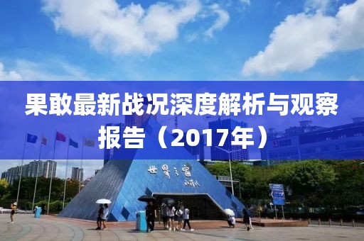 果敢最新战况深度解析与观察报告（2017年）