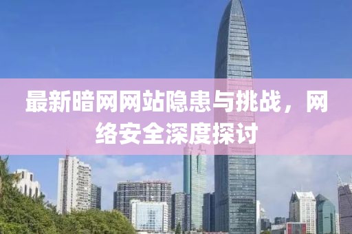 最新暗网网站隐患与挑战，网络安全深度探讨