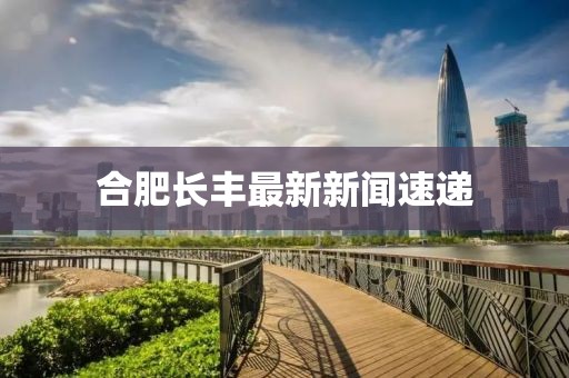 合肥长丰最新新闻速递