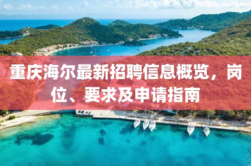 重庆海尔最新招聘信息概览，岗位、要求及申请指南