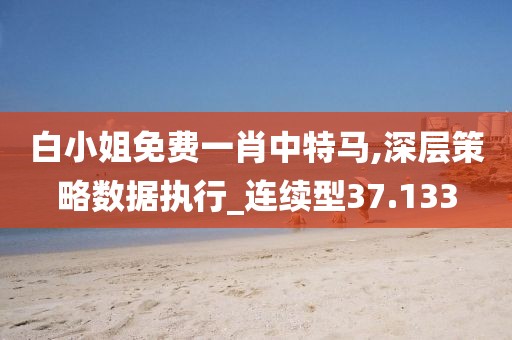 白小姐免费一肖中特马,深层策略数据执行_连续型37.133