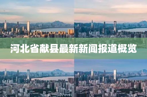 河北省献县最新新闻报道概览