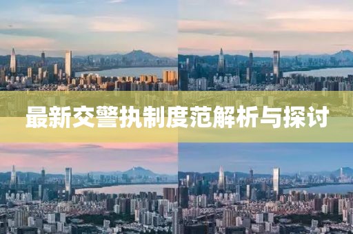 最新交警执制度范解析与探讨