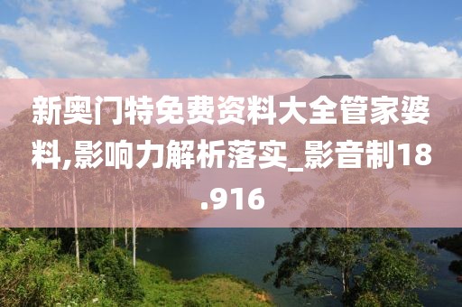 新奥门特免费资料大全管家婆料,影响力解析落实_影音制18.916