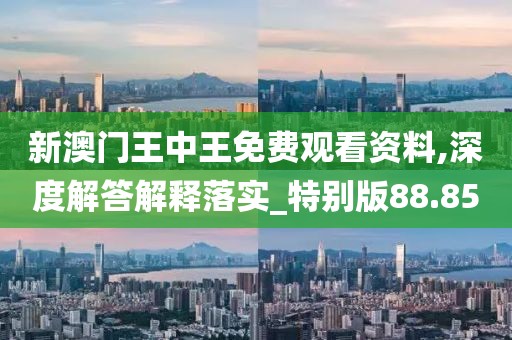 新澳门王中王免费观看资料,深度解答解释落实_特别版88.85