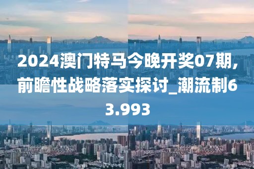 2024澳门特马今晚开奖07期,前瞻性战略落实探讨_潮流制63.993