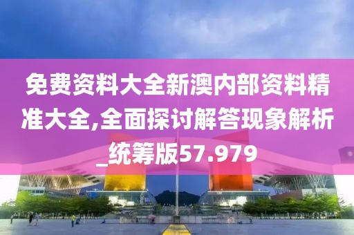 免费资料大全新澳内部资料精准大全,全面探讨解答现象解析_统筹版57.979