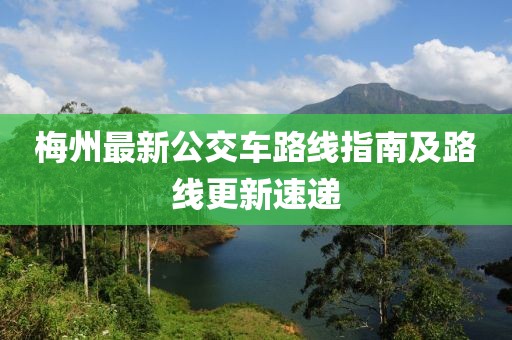 梅州最新公交车路线指南及路线更新速递