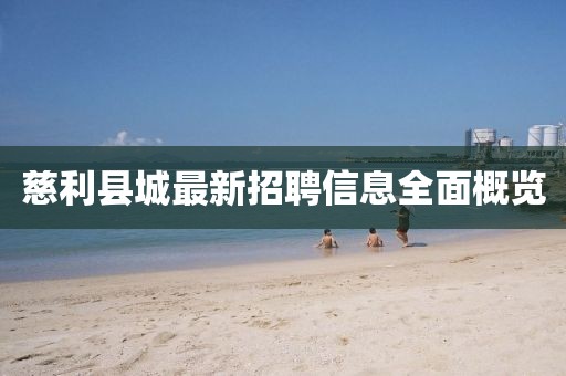 慈利县城最新招聘信息全面概览