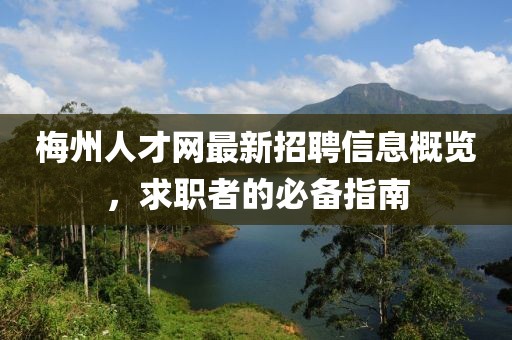 梅州人才网最新招聘信息概览，求职者的必备指南