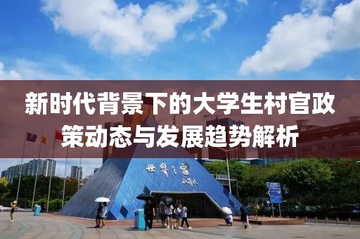 新时代背景下的大学生村官政策动态与发展趋势解析