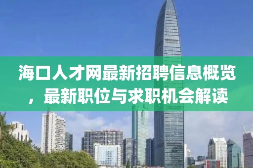 海口人才网最新招聘信息概览，最新职位与求职机会解读