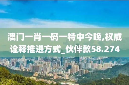 澳门一肖一码一特中今晚,权威诠释推进方式_伙伴款58.274