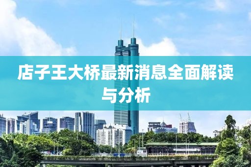 店子王大桥最新消息全面解读与分析