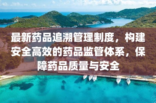 最新药品追溯管理制度，构建安全高效的药品监管体系，保障药品质量与安全