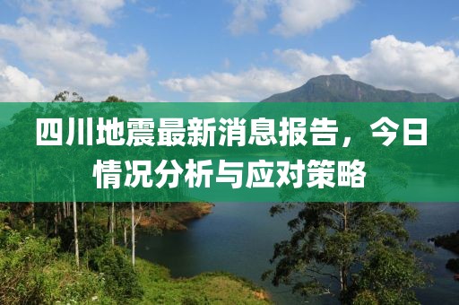 四川地震最新消息报告，今日情况分析与应对策略