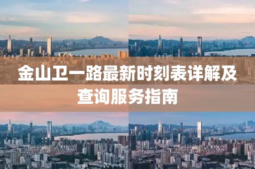 金山卫一路最新时刻表详解及查询服务指南