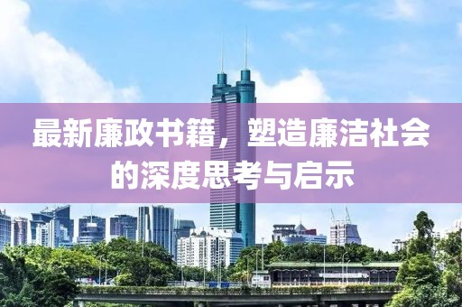 最新廉政书籍，塑造廉洁社会的深度思考与启示