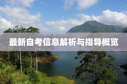 最新自考信息解析与指导概览