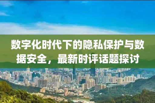 数字化时代下的隐私保护与数据安全，最新时评话题探讨
