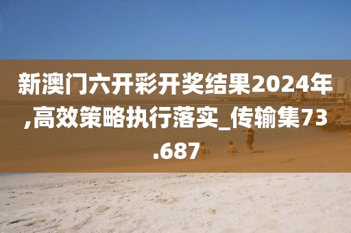 新澳门六开彩开奖结果2024年,高效策略执行落实_传输集73.687