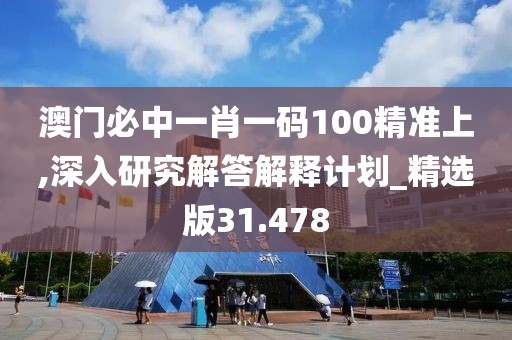 澳门必中一肖一码100精准上,深入研究解答解释计划_精选版31.478