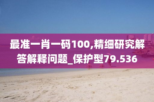 最准一肖一码100,精细研究解答解释问题_保护型79.536