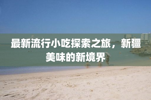 最新流行小吃探索之旅，新疆美味的新境界