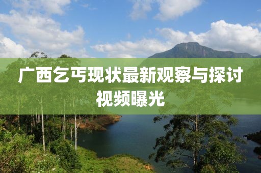 广西乞丐现状最新观察与探讨视频曝光